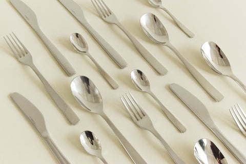 16 Piece Contemporary Adi Alessi Stainless Steel Cutlery Set Designed by Jasper Morrison