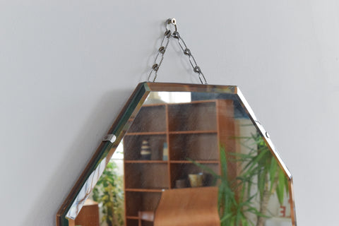 Vintage Frameless Octagonal Mirror