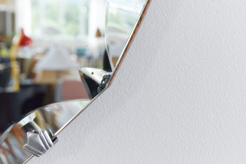 Vintage Frameless Round Mirror