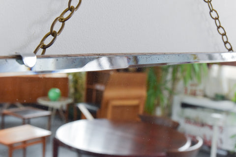 Vintage Frameless Large Octagonal Mirror