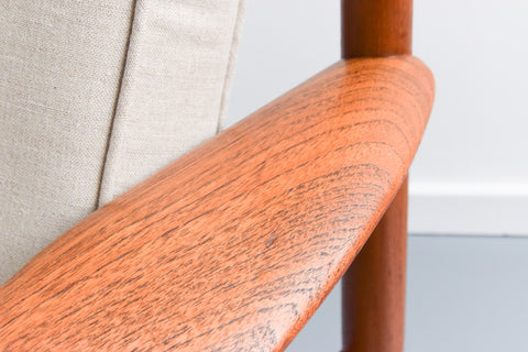 Vintage Pair of Danish Teak Easy Chairs by Grete Jalk for France and Sons
