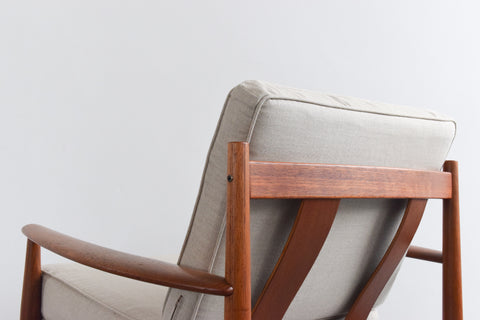 Vintage Pair of Danish Teak Easy Chairs by Grete Jalk for France and Sons