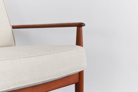 Vintage Pair of Danish Teak Easy Chairs by Grete Jalk for France and Sons