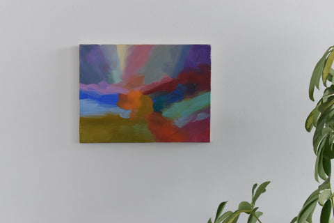 Contemporary Original Small Abstract Acrylic on Canvas Painting by Jim Ridout