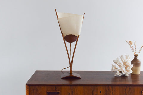 Vintage Unique David Pye Prototype Modernist Table Lamp with Textured Shade