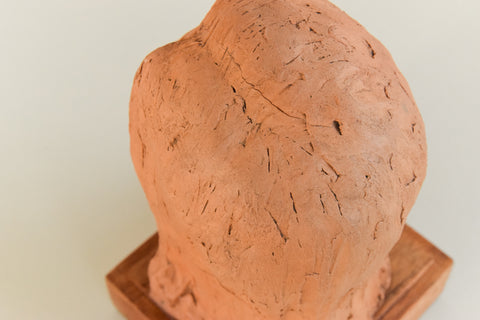 Mid 20th Century Original Terracotta Sculpture Bust of a Female by Winifred Slater