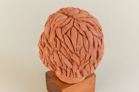 Mid 20th Century Original Terracotta Sculpture Bust of a Female by Winifred Slater