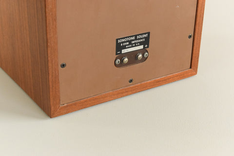 Pair of Small Vintage Sonotone Solent Teak Bookcase Speakers
