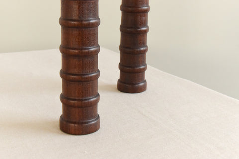 Pair of Vintage Handmade Wooden Candle Stick Holders