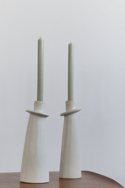 Pair of Vintage Soapstone Candle Stick Holders