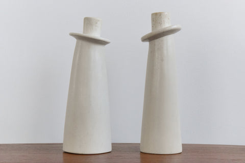 Pair of Vintage Soapstone Candle Stick Holders