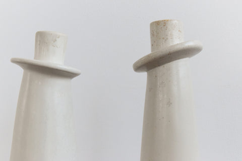 Pair of Vintage Soapstone Candle Stick Holders