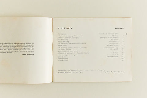 Vintage Book - Planning / The Magazine of the Architectural Group August 1946
