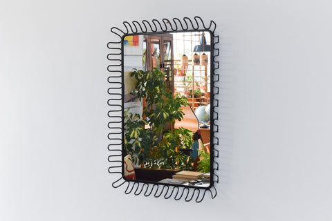 Contemporary Black Metal Mandal Mirror by IKEA