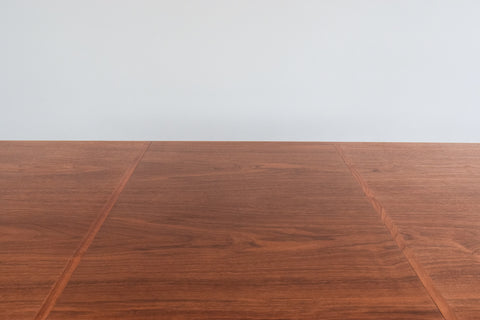 Rare Vintage Extending Dining Table and Six Chairs with Black Vinyl Upholstery by Ron Carter for Gordon Russell Farncombe Range