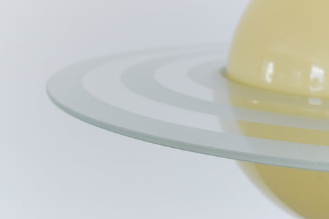 Vintage Glass Saturn Planet Art Deco Pendant Light