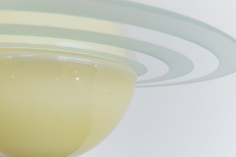 Vintage Glass Saturn Planet Art Deco Pendant Light
