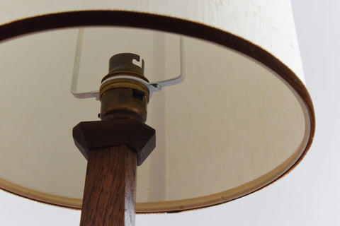 Vintage 1930s Sculptural Wooden Table Lamp