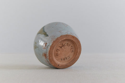Vintage 1940s Studio Pottery Small Vase / Pot by Potter Heather Marie Webster (Martin)