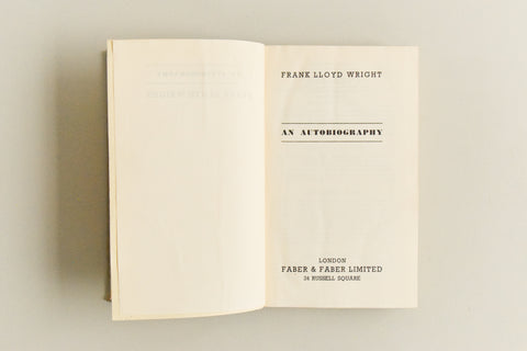 Vintage 1945 An Autobiography book by Frank Lloyd Wright