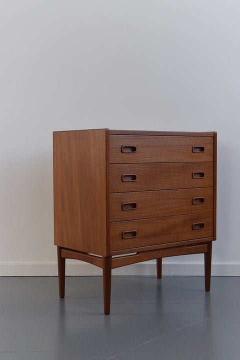 Vintage 1950s Danish Small Teak Chest of Drawers by Mogens Kold