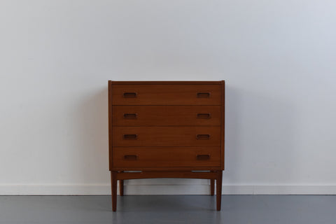 Vintage 1950s Danish Small Teak Chest of Drawers by Mogens Kold