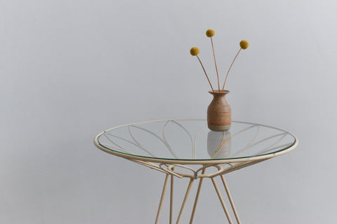 Vintage 1950s French Daisy Design Side / Coffee Table