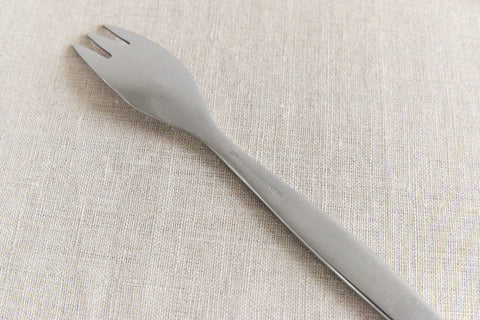 Vintage 1950s Swedish Set of Four Stainless Steel Focus Cake Fork Set by Folke Arström for Gense
