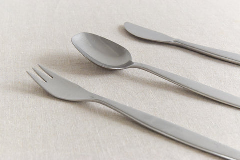 Vintage 1950s Swedish Single Knife, Fork and Spoon Set of Stainless Steel Focus Cutlery by Folke Arström for Gense