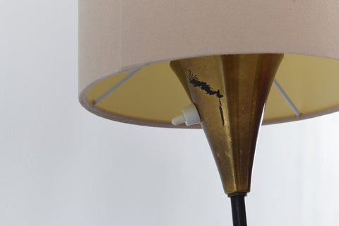 Vintage 1950s Three Arm Metal Floor Lamp