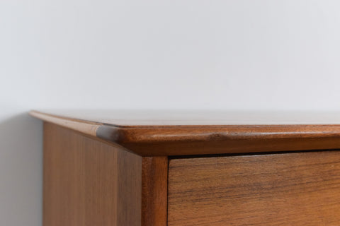 Vintage 1950s Walnut 3 Drawer Chest of Drawers by Alfred Cox