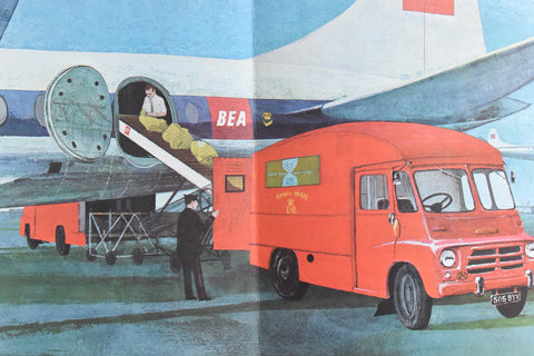 Vintage 1960s GPO Post Office Poster "Keeping in Touch, The Post Office at the Airport"
