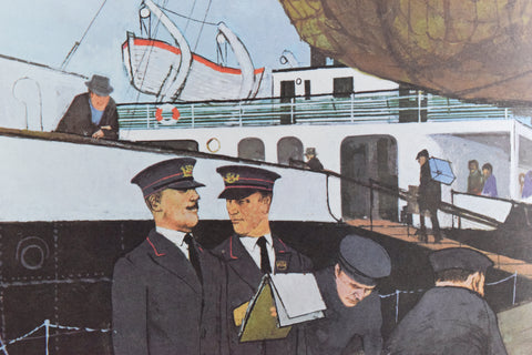 Vintage 1960s GPO Post Office Poster "Keeping in Touch, The Post Office at the Docks"