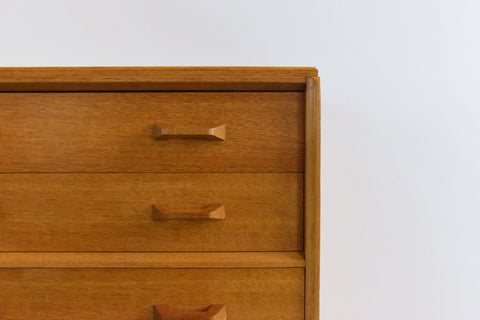 Vintage E Gomme G Plan Brandon Oak Five Drawer Chest of Drawers