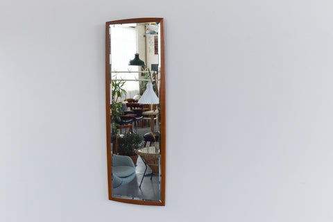 Vintage 1960s Large Teak Framed Mirror