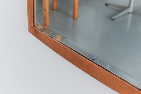 Vintage 1960s Large Teak Framed Mirror
