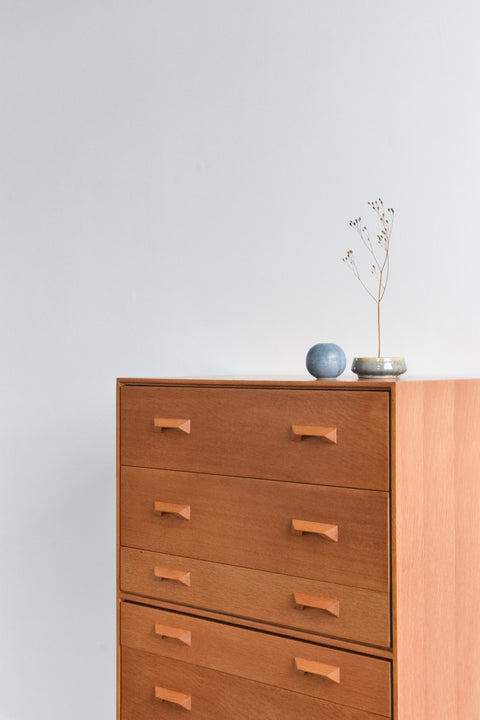 Vintage 1960s Oak 6 Drawer Stag Concord Chest of Drawers by John & Sylvia Reid