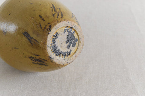 Vintage 1960s Studio Pottery Bottle by Potter Heather Marie Martin (Webster)