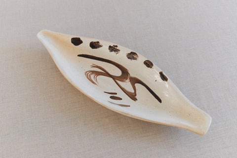 Vintage 1960s Studio Pottery Serving Dish by Potter Heather Marie Martin (Webster)