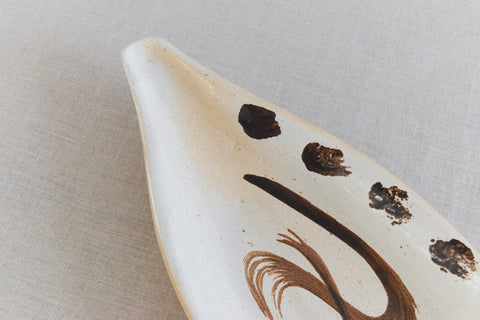 Vintage 1960s Studio Pottery Serving Dish by Potter Heather Marie Martin (Webster)
