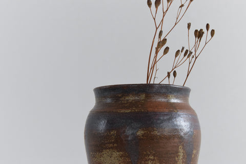 Vintage 1960s Studio Pottery Vase by Potter Heather Marie Martin (Webster)