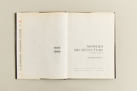 Vintage 1961 Modern Architecture Book by Vincent Scully, Jr.