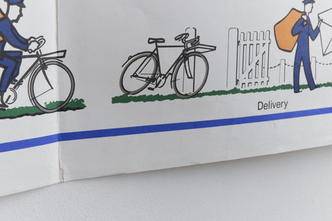 Vintage 1970s GPO Post Office Poster "The Journey of a Letter"