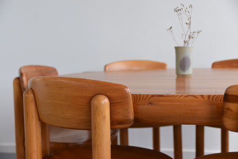 Vintage 1970s Pine Dining Set by Rainer Daumiller