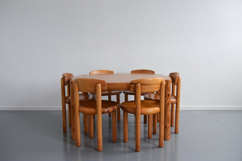 Vintage 1970s Pine Dining Set by Rainer Daumiller