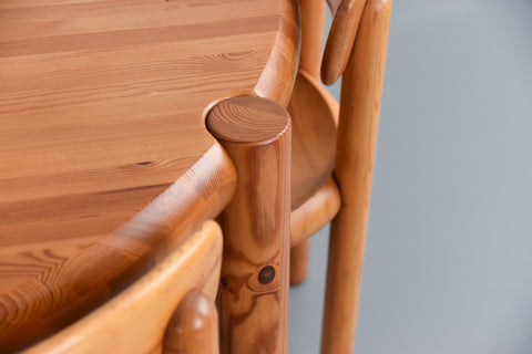 Vintage 1970s Pine Dining Set by Rainer Daumiller