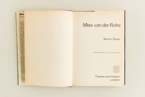 Vintage 1972 Mies van der Rohe Book by Werner Blaser