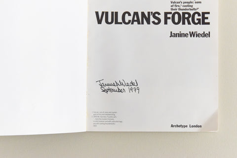 Vintage 1979 Signed First Edition Book Vulcan's Forge Photographs by Janine Wiedel