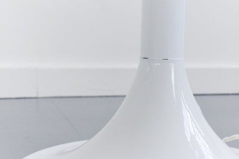 Vintage 1987 IKEA 'HARMONI' Chrome and Glass White Floor Lamp