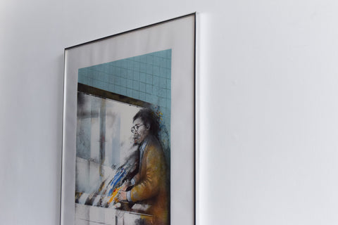 Vintage 1980s Screen Print by Terry Willson 'Anonymous Portrait No. 5'